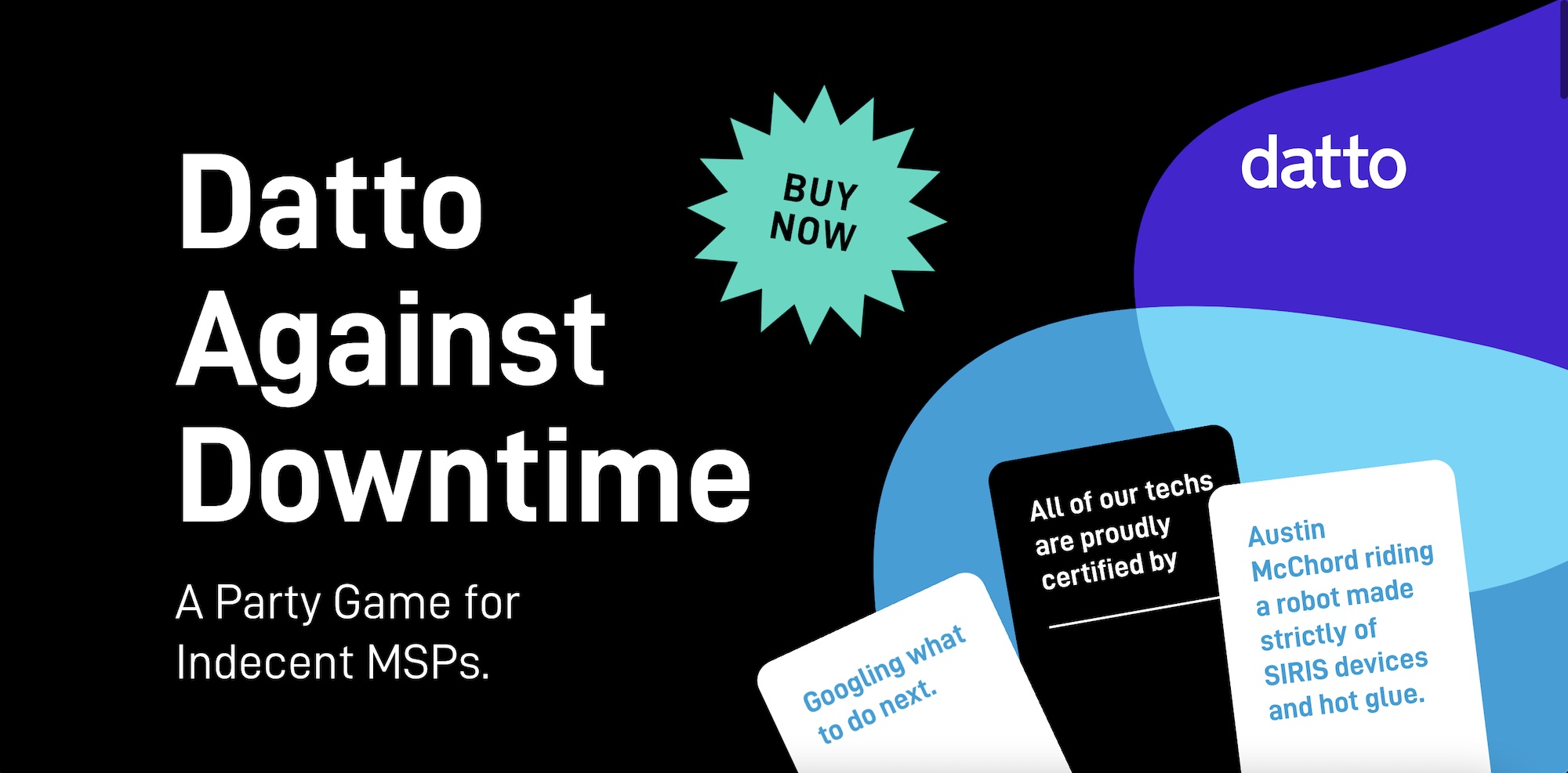 Screenshot of hero for Datto Against Downtime Page